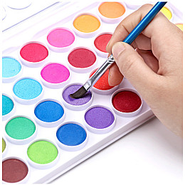 Краски акварельные YOVER (большие кюветы) 36 цветов