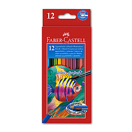Карандаши акварельные с кисточкой Faber Castell 12 цветов
