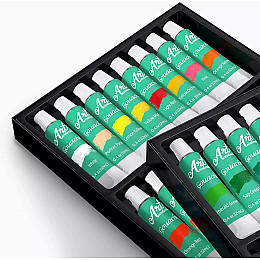 Гуашь YOVER набор 32 цвета с кисточкой и палитрой