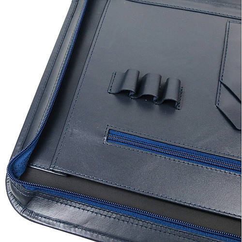 Деловая папка для документов из кожи Portfolio Синий (Port1021 navy)
