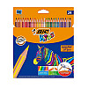 Карандаши цветные BIC evolution stripes 24 цвета (3086123499133)