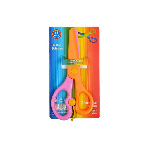 Детские ножницы "C" COLOR-IT 2013 пластиковые Розово-оранжевый