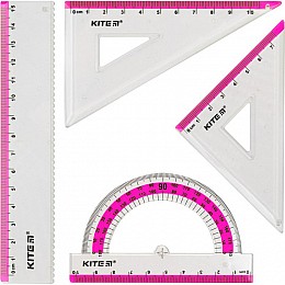 Набор линеек Ruler Set розовый Kite (K17-280-10)