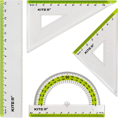 Набір лінійок Ruler Set салатовий Kite (K17-280-09)