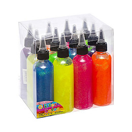 Клей з блискітками COLOR-IT 120SP баночки 120мл 6 кольорів