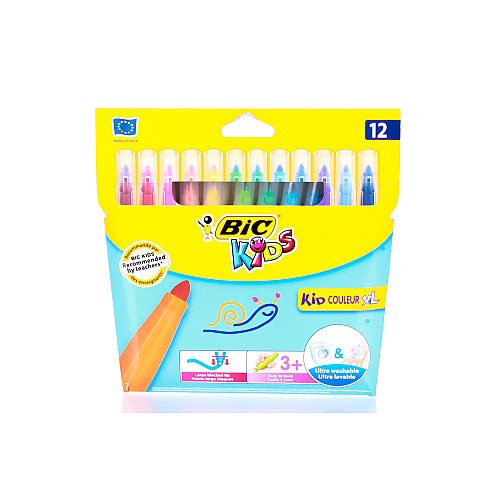 Фломастеры BIC Kid Coleour XL 12 цветов 12 шт (3270220075516)