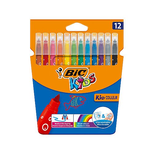 Фломастеры BIC Kid Coleour 12 цветов 12 шт (3270220002727)