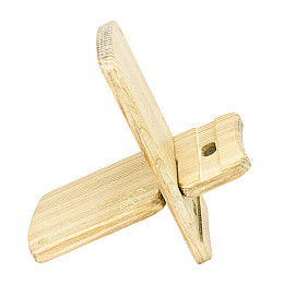 Деревянная подставка для телефона Клевер с чехлом Minkovka Древесина ясеня 13 см/8 см Топленое молоко (27359)