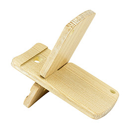 Деревянная подставка для телефона с чехлом Minkovka Древесина ясеня 13 см/8 см Топленое молоко (27360)