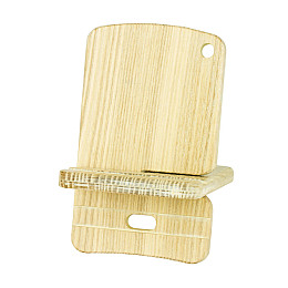 Деревянная подставка для телефона с чехлом Minkovka Древесина ясеня 13 см/8 см Топленое молоко (27360)