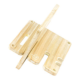 Деревянная подставка для телефона Клевер большая С чехлом Minkovka Древесина черешни 16 см/13 см Топленое молоко (27366)