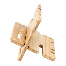 Деревянная подставка для телефона большая С чехлом Minkovka Древесина черешни 16 см/13 см Топленое молоко (27370)