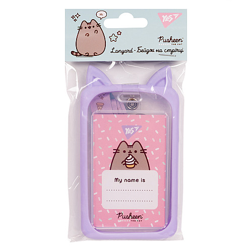 Бейдж на ленте YES Pusheen ушки (940304)