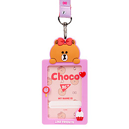 Бейдж силиконовый на ленте YES Line Friends. Choco (940300)
