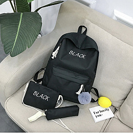 Рюкзак 5 в 1 шкільний для дівчинки Hoz блакитний Sugebag (набір: рюкзак, шоппер, пенал, сумочка, гаманець) (SK001668)