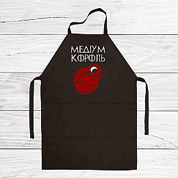 Фартук кухонный с принтом Арбуз Medium king Медиум король 68 см Черный