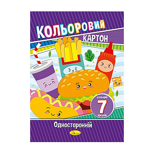 Набор цветного картона А4 Апельсин АП-1101 12 листов 230 г/м2 Вид 1