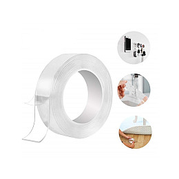 Многоразовая крепежная клейкая лента двухсторонняя Ivy Grip Tape 3 м Прозрачная