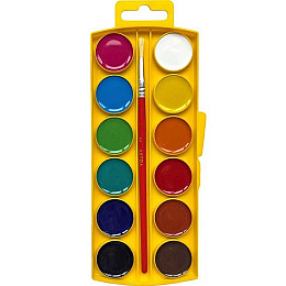 Краски акварельные Школярик 302023003-UA медовые 12 цветов