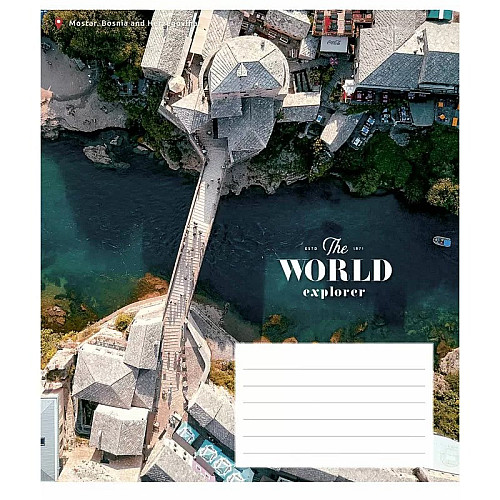 Тетрадь ученическая "World Explorer" Школярик 024-3226K-5 в клетку на 24 листа