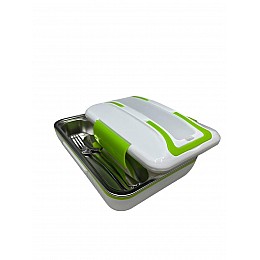 Ланч-бокс электрический с подогревом от сети 220 V 820 мл Lunch Box Зеленый (1936360941)