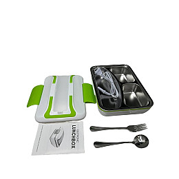 Умный электрический судочек с подогревом еды Lunch Box от сети 220 V 820 мл Зеленый (1937472004)
