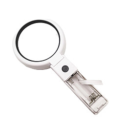 Настольная лупа с LED подсветкой - лупа трансформер UKC FS75 5/11 X с подсветкой 8 Led Белый