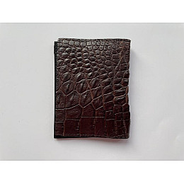 Визитница из кожи крокодила Ekzotic Leather Коричневая (cch01)