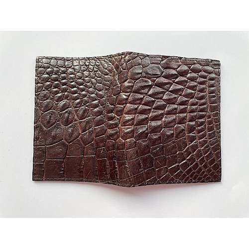 Визитница из кожи крокодила Ekzotic Leather Коричневая (cch01)