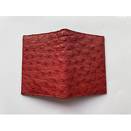 Визитница из кожи страуса Ekzotic Leather Красная (och02)