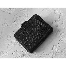 Визитница из кожи крокодила Ekzotic Leather Черный (crc01)