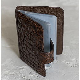 Визитница из кожи крокодила Ekzotic Leather Коричневый (crc01_1)