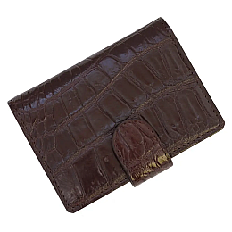 Визитница из кожи крокодила Ekzotic Leather Коричневый (crc03)