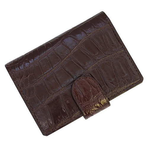 Визитница из кожи крокодила Ekzotic Leather Коричневый (crc03)
