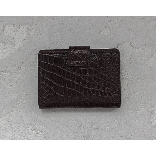 Визитница из кожи крокодила Ekzotic Leather Коричневый (crc03)