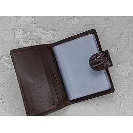 Визитница из кожи крокодила Ekzotic Leather Коричневый (crc03)
