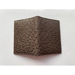 Визитница из кожи страуса Ekzotic Leather коричневая (och 03)