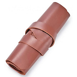 Кожаный сверток для проводов Skin and Skin M 16,8x9 см Коньячный (LC03CG-M)
