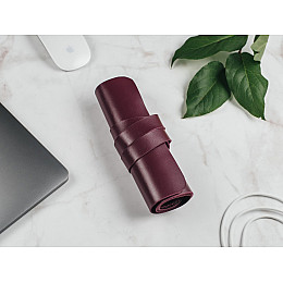 Кожаный сверток для проводов Skin and Skin M 16,8x9 см Бордовый (LC03BG-M)