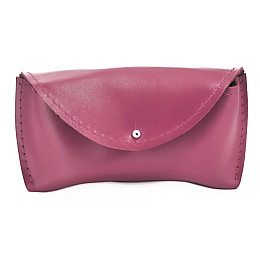 Кожаный футляр для очков Skin and Skin 18х8х3 см Бордовый (LA30BU)