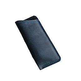 Кожаный футляр для очков Skin and Skin Base 18х8 см Синий (LA43NB)