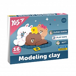 Пластилин YES 16 цв 320г Line Friends (540675)