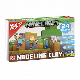 Пластилин YES 24 цв 480г Minecraft (540682)