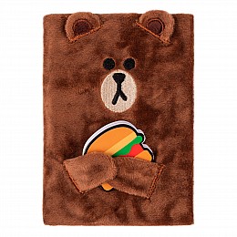 Блокнот пушистый YES Line Friends Brown (151745)