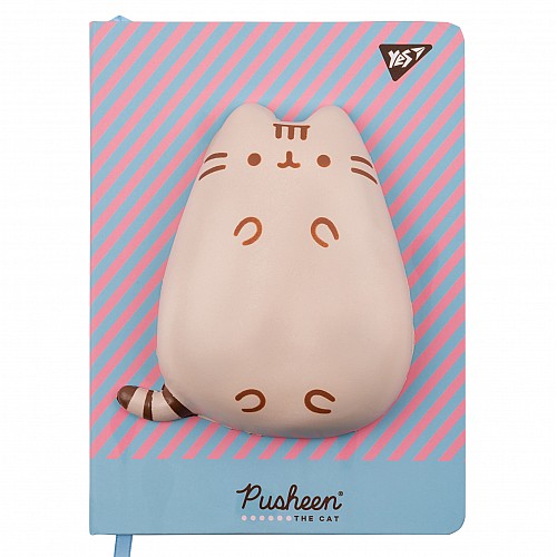 Блокнот-сквиш YES А5/128 Pusheen твердый клетка+линия (151886)