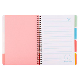 Тетрадь для записей YES А5 80 л софт-тач Line Friends (765737)