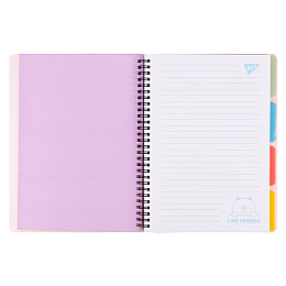 Тетрадь для записей YES В5 80 л софт-тач Line Friends Choco (765740)