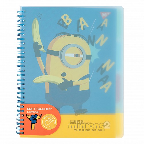 Тетрадь для записей YES В5 80 л софт-тач Minions (765743)