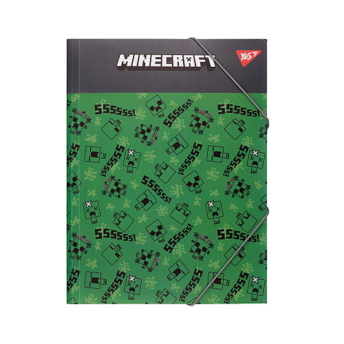 Папка YES A4 на резинке Minecraft. Creepers (492214)