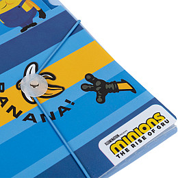 Папка YES А4 c 3 разделителями на резинке Minions (492100)